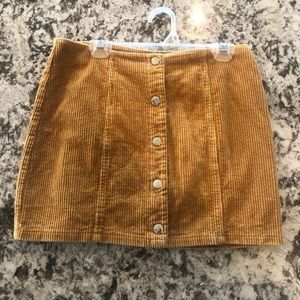 tan mini skirt